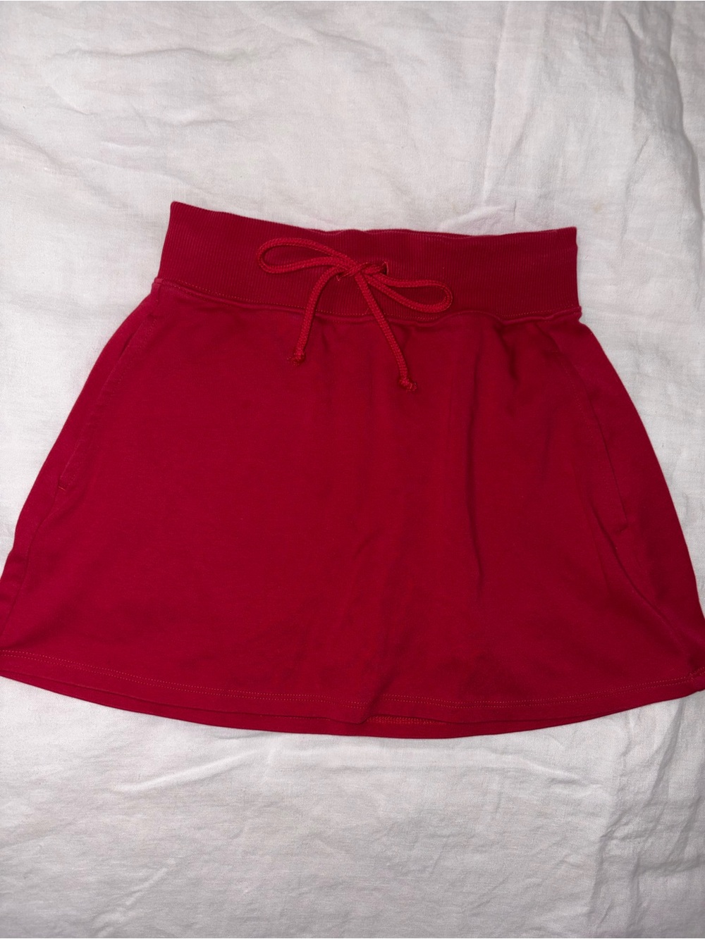 wild fable Red Drawstring Waist Mini Skirt